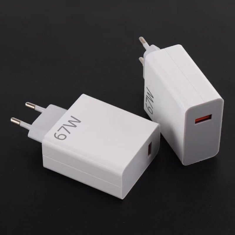 WHALE 67W Fast-Charging Wall Charger，(European standard), Compatible with Xiaomi Redmi Note 14/14 Pro, Note 13/13 Pro, Redmi 13C/14C/15C, and Xiaomi 15T (Cable Not Included) - Image 5