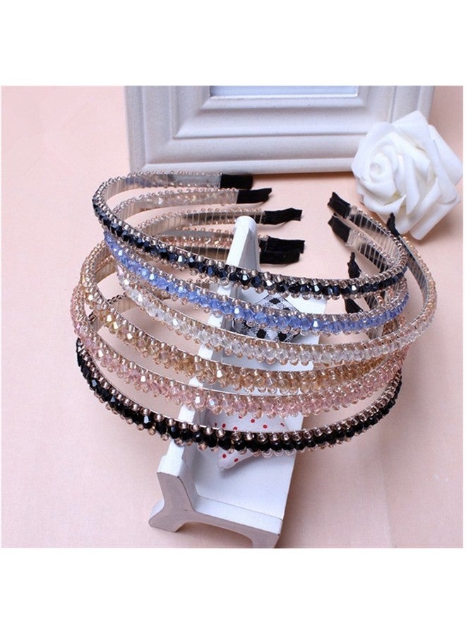 Ruihfas 6Pcs Bling Bling 3 Rows Crystal Rhinestone Headband For Women Girls Thin Hair Hoop Fashion - Image 2