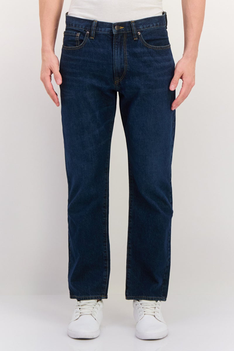 GAP Men Straight Fit Wash No Stretchable Denim, Navy - Image 1
