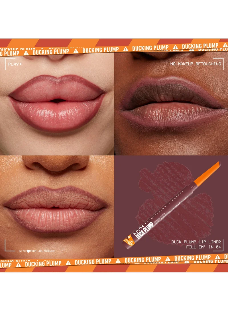 NYX PROFESSIONAL MAKEUP Duck Plump Plumping Lip Liner Lip Liner Up To 10 Hr Wear Matte Finish Fill Em' In