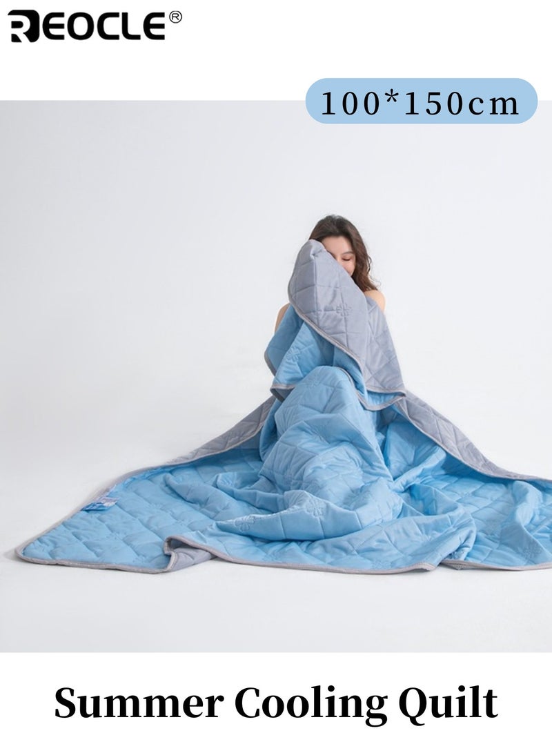 ريوكل لحاف صيفي خفيف وناعم، بلون بيج، مصنوع من مواد صديقة للبشرة، مثالي لغرف النوم، غرف المعيشة، الأرائك، والاستخدام في الهواء الطلق - Image 1