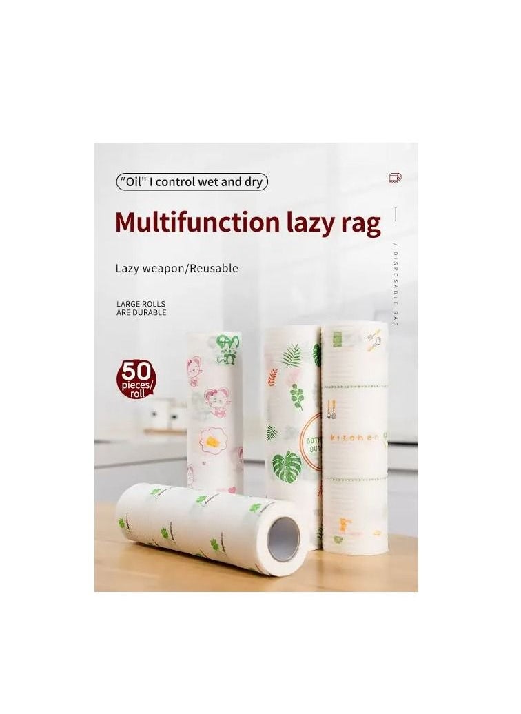 Generic - Multifunction Reusable Lazy Rag Paper Kitchen Tissue Roll Towel Wipes - Image 1