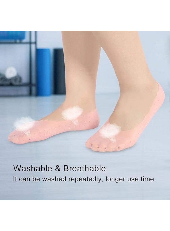DISONE Anti Crack Full Length Silicon moisturizing Heel Socks for Heel Cracks and Pain Relief (Full Length) - Image 2