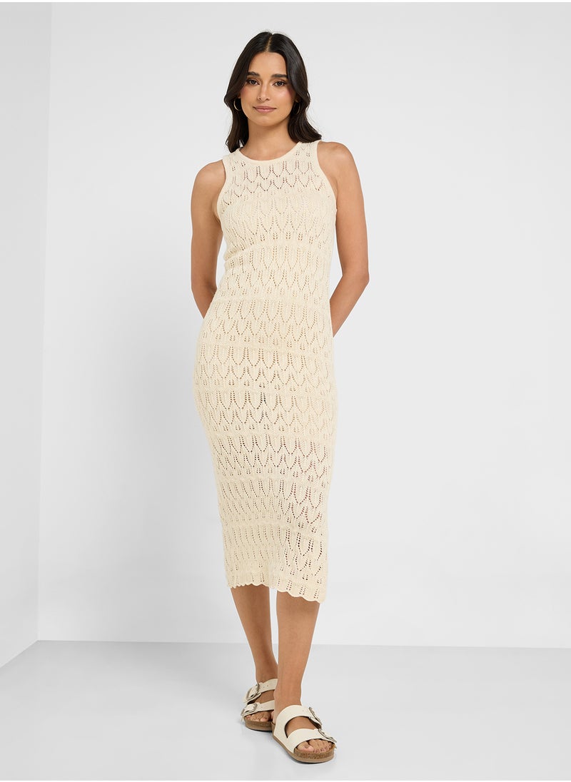 VERO MODA Crew Neck Calf Dress  - Image 1