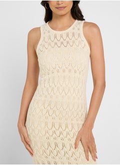 VERO MODA Crew Neck Calf Dress  - Image 3