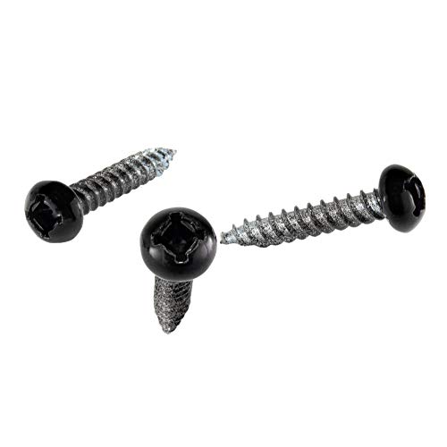 RecPro 8x1 Pan Head Metal RV Screws | Polar Black | Multi-Pack | RV Interior Screws | Factory Finished Look | (100) - Image 1