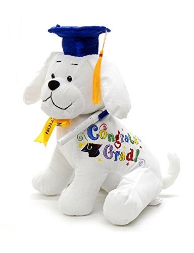 YMCtoys Graduation Autograph Stuffed Dog Words Congrats Grad 105 Inch - Image 1