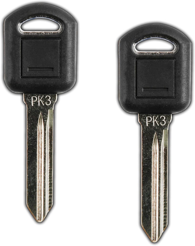 KeylessOption Replacement Uncut Ignition Car Chip Key Transponder For GM Chevy Pontiac PK3, B97-PT (Pack of 2) - Image 1