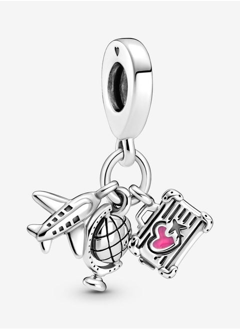 Pandora Moments  Airplane, Globe and Suitcase Dangle Charm 799435C01