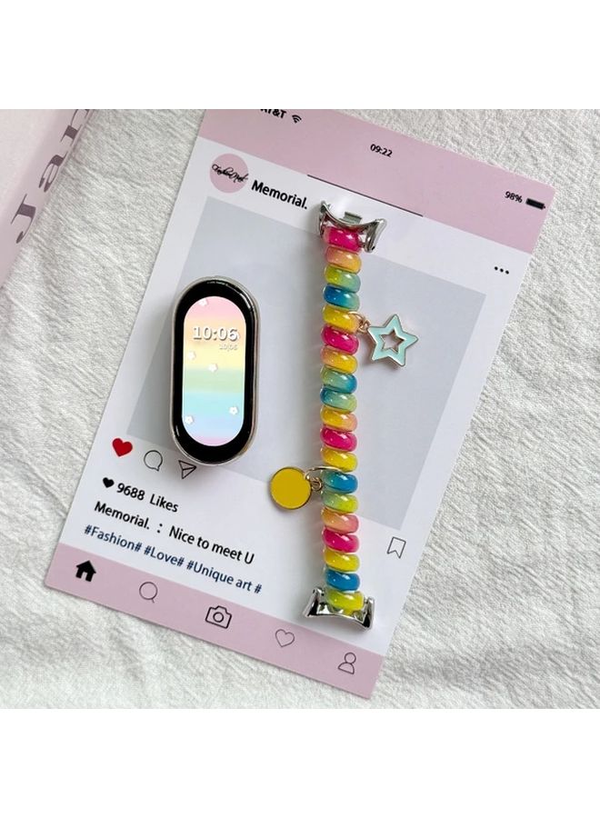 Candy Color Scrunchie Strap For Xiaomi Mi Band 10 9 8 Replacement Wristband Women Men - Image 3