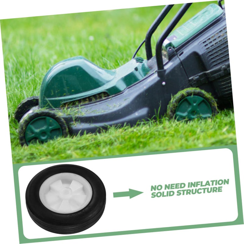 2 Pcs Rubber Replacement Mower Wheels Solid Lawn Mower Front Wheels For Garden Machines Stable PP Material Smooth Maneuvering - Image 4