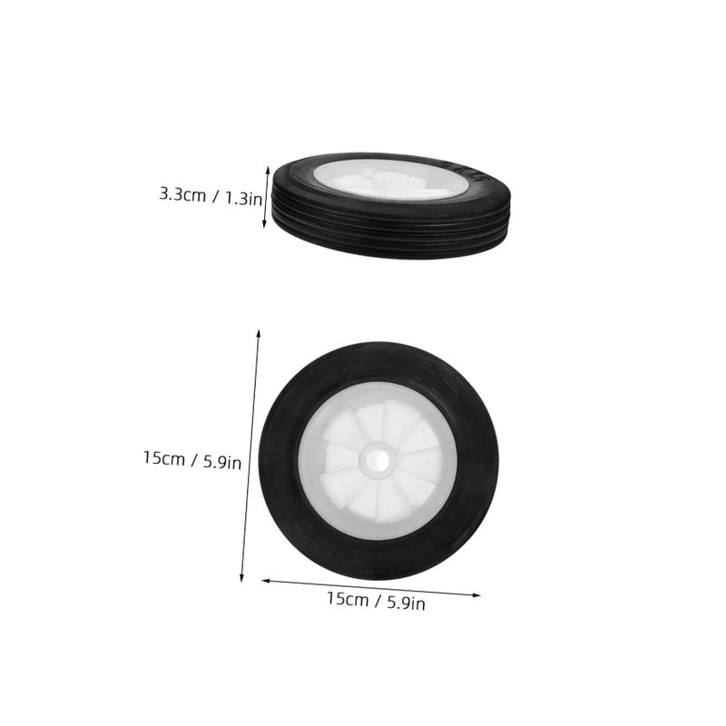 2 Pcs Rubber Replacement Mower Wheels Solid Lawn Mower Front Wheels For Garden Machines Stable PP Material Smooth Maneuvering - Image 3