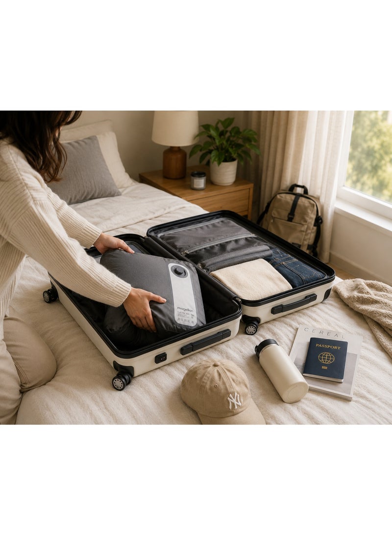 MAGELLAN 18-Inch Vacuum Compression Storage Bag with Built-in Air Pump – Travel Organizer for Clothes & Luggage Space Saving - Image 2