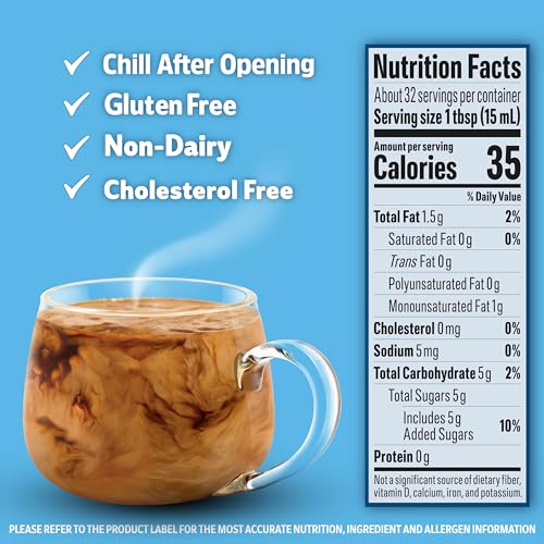 Coffee Mate French Vanilla Flavored Coffee Creamer, Shelf Stable, Non-Dairy, Gluten-Free, 6-Pack, 192 Total Servings, 16 Fl Oz Per Bottle - Image 5