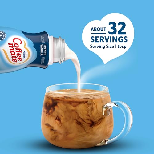 Coffee Mate French Vanilla Flavored Coffee Creamer, Shelf Stable, Non-Dairy, Gluten-Free, 6-Pack, 192 Total Servings, 16 Fl Oz Per Bottle - Image 4