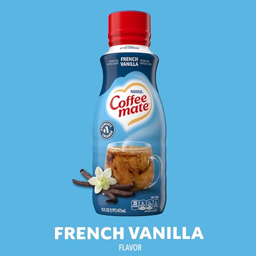 Coffee Mate French Vanilla Flavored Coffee Creamer, Shelf Stable, Non-Dairy, Gluten-Free, 6-Pack, 192 Total Servings, 16 Fl Oz Per Bottle - Image 3