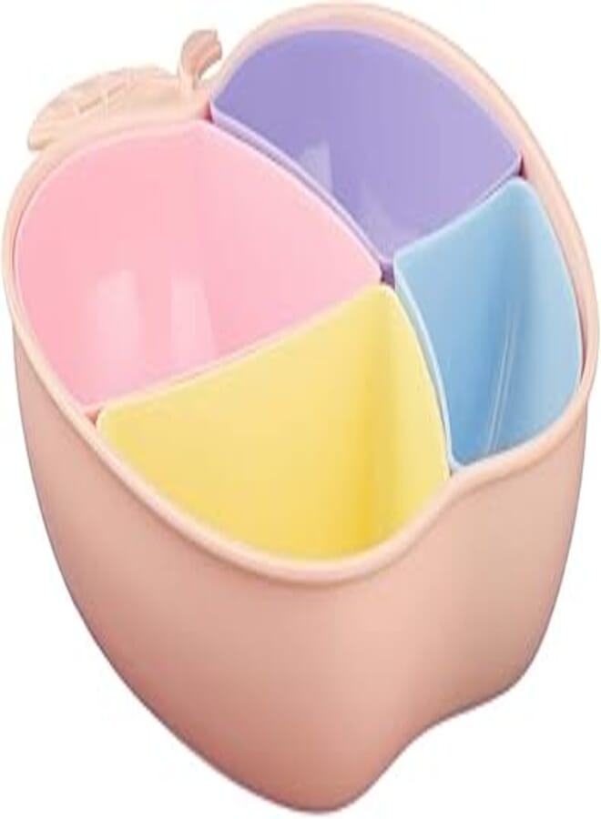 EL-Yassin Apple Plastic Tasley Plate 4 Eyes, 29x26 - Multicolor