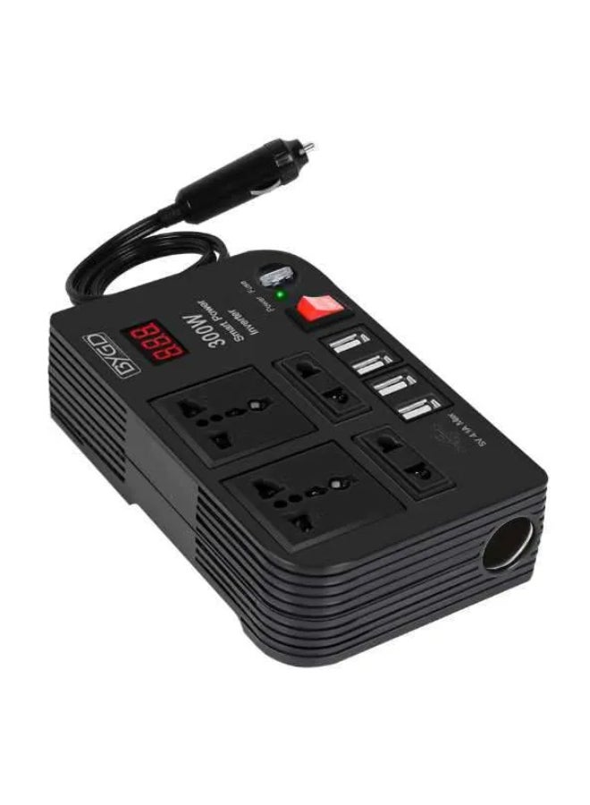 BYGD 300W Car Inverter DC 12V to AC 220V Power Converter Splitter 4 USB Fast Charging Universal Socket Smart Voltage Monitor for Car - Image 1