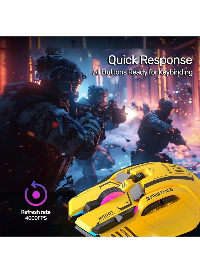 أريزون فأرة الألعاب أريزون AM-08 ألتيميت ذات 10 أزرار وإضاءة RGB ثنائية الوضع - Image 3