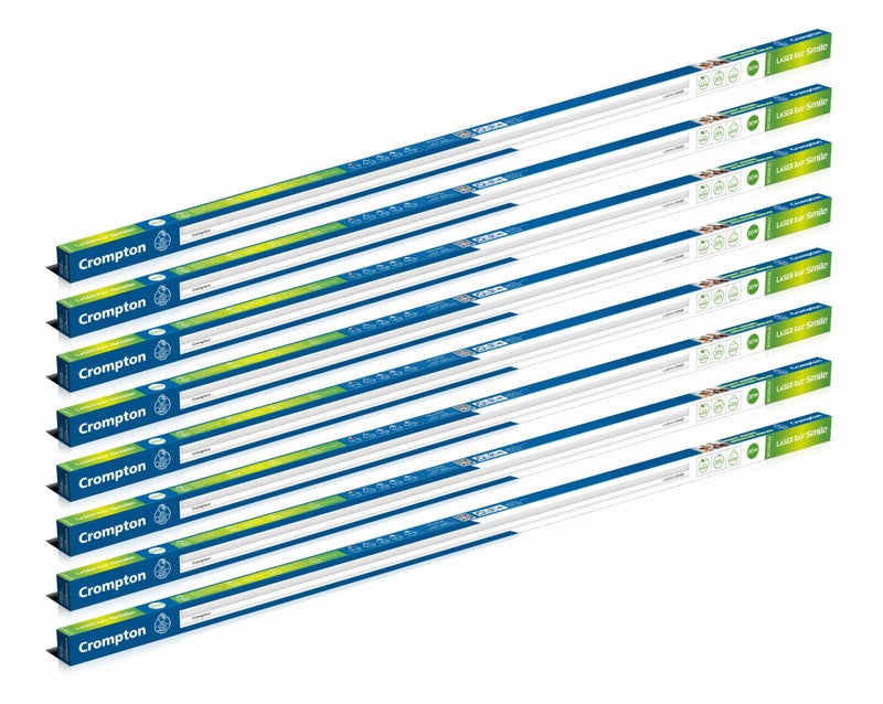 Crompton Laser Ray Smile 20W LED Batten | Energy Efficient Batten for Home | Cool Day Light (6500K) (Pack of 8) - Image 1