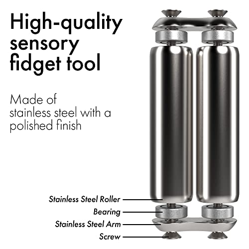 ONO Roller - Handheld Fidget Toy for Adults | Help Relieve Stress, Anxiety, Tension | Promotes Focus, Clarity | Compact, Portable Design (Full Size/Stainless Steel, Steel) - Image 4