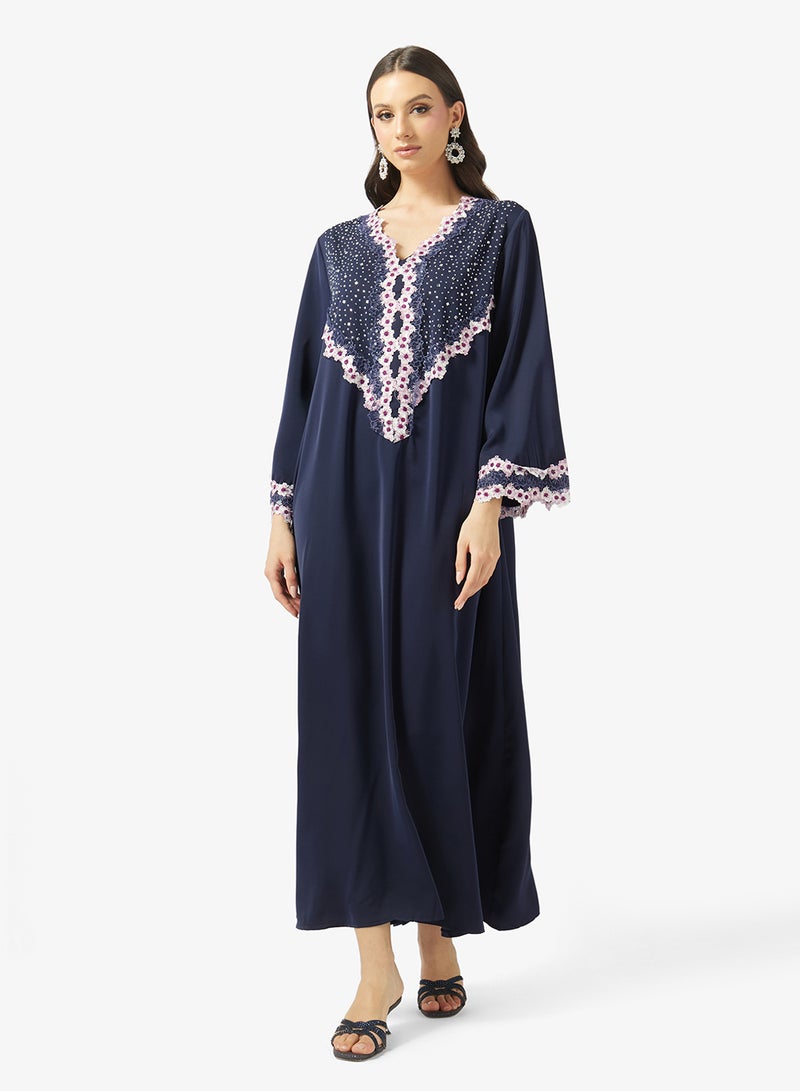Khizana Embroidered Jalabiya - Image 1