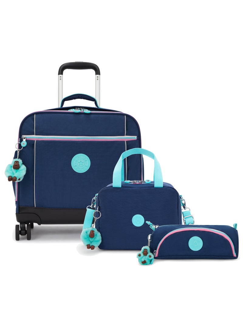 kipling Storia + Miyo + Cute (Buy Trolley + Lunch Bag & Get Free Pencil Case) (Set of 3pcs Bundle) Resort Navy (Navy)  - Image 1