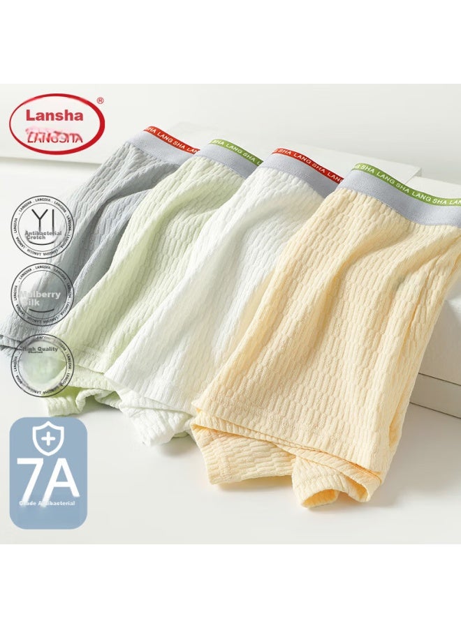 LANG SHA Langsha Men's Underwear, 7a Antibacterial Boxer Briefs, Breathable Men's Shorts, Underpants, Boxer Shorts, 4-pack  - Image 1