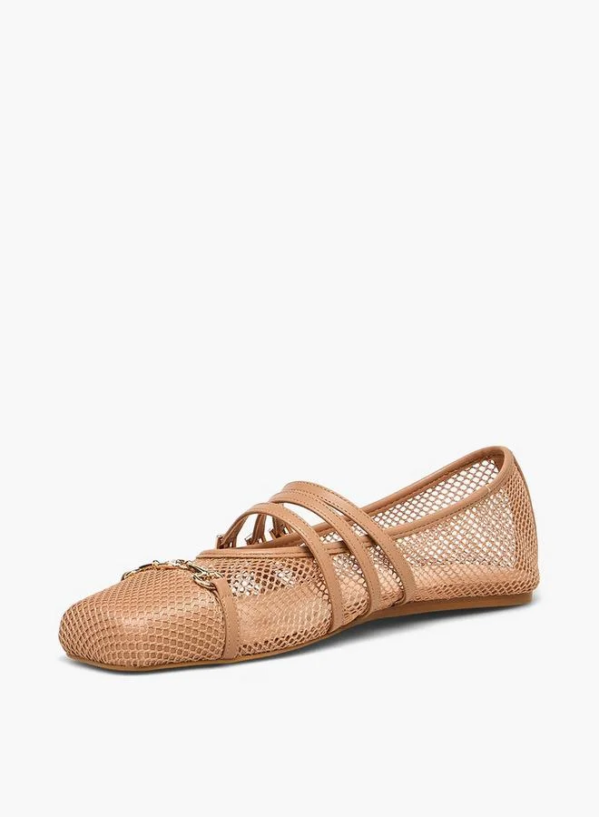 Celeste NUDE Women Buckle Closure Ballerina Shoes for Women | Best Price UAE