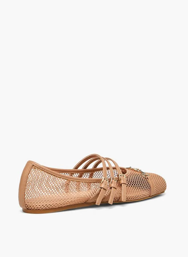 Celeste NUDE Women Buckle Closure Ballerina Shoes for Women | Best Price UAE