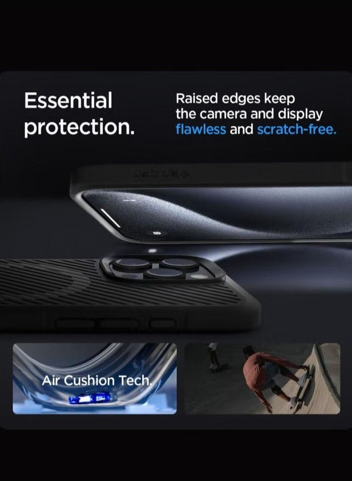 سبايجن جراب Core Armor MagFit لهاتف iPhone 16 Pro مع Magsafe (2024) - أسود غير لامع - Image 4