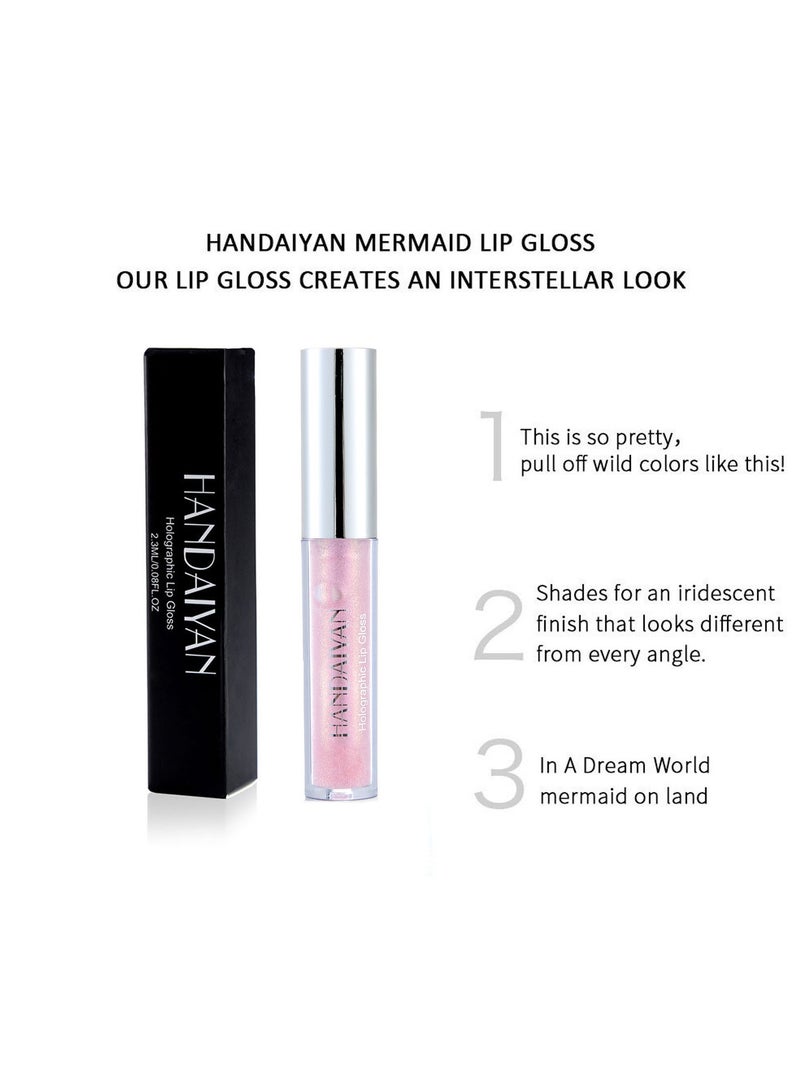 Handaiyan Lip Gloss Plumper Hyaluronic Acid High Shine Super Shine Non-Sticky Color Lips Stain Oil Liquid Lipstick Glaze Glitter Lifter Long Lasting Waterproof Moisturizing for Women Girls - Image 5