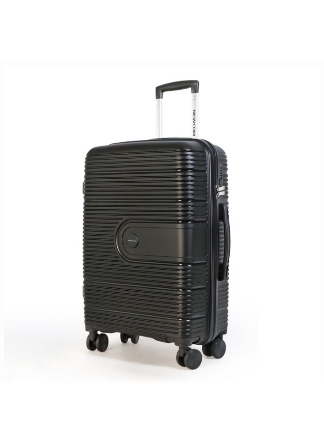 NEWCOM Light Weight PP Fashion Trolley Luggage Hard Case Carry on Suitcase with Safe Zipper and 4 Quite 360° Double Spinner Wheels NEWCOM - Image 1