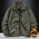 Cross-border special for 2024 new fleece-lined padded cotton-padded jacket mens outdoor jacket mens baseball uniform military flying uniform military Off-white - Image 2