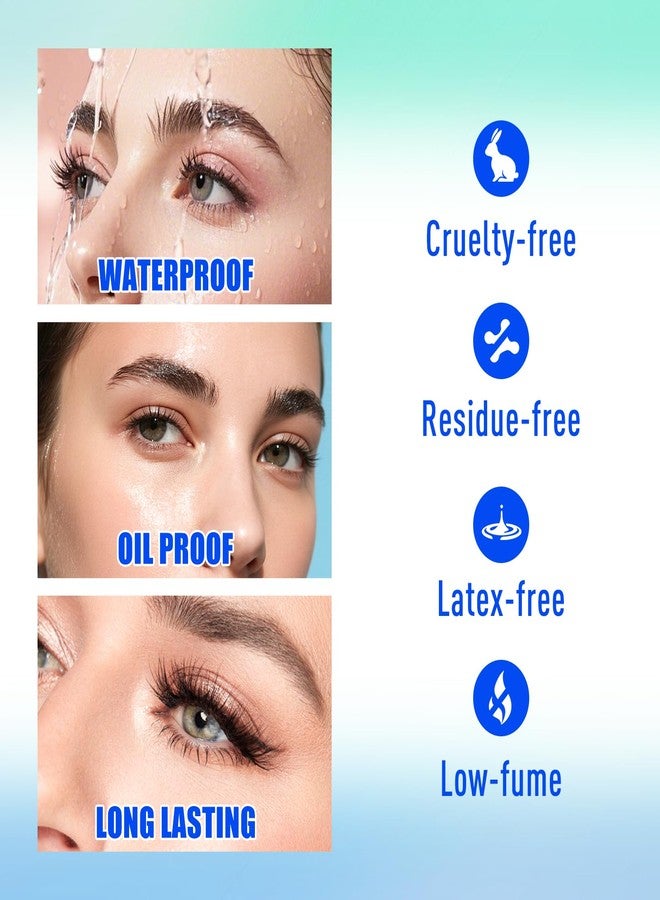 AuReve Eyelash Extension Glue, Lash Glue 1-2 Sec Drying Time 7-8 Weeks Retention Strong Black Lash Adhesive for Professional Use Only (5ML) - Image 3