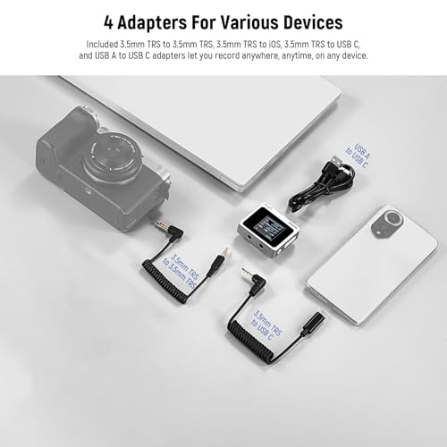 Neewer CM31 Wireless Lavalier Microphone with 8GB Storage 820ft Range 48KHz 24Bit Noise Cancelling Compatible with iPhone iPad Android PC Camera YouTubeTikTok Stream Podcast Interview - Image 3