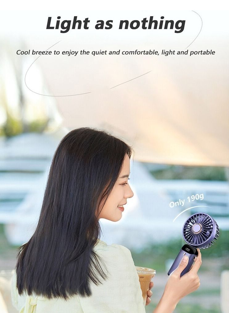 Portable Hand-Held Fan Office Desktop Multifunctional Folding Double-Headed Small Electric Fan With A Neck Lanyard - Image 5