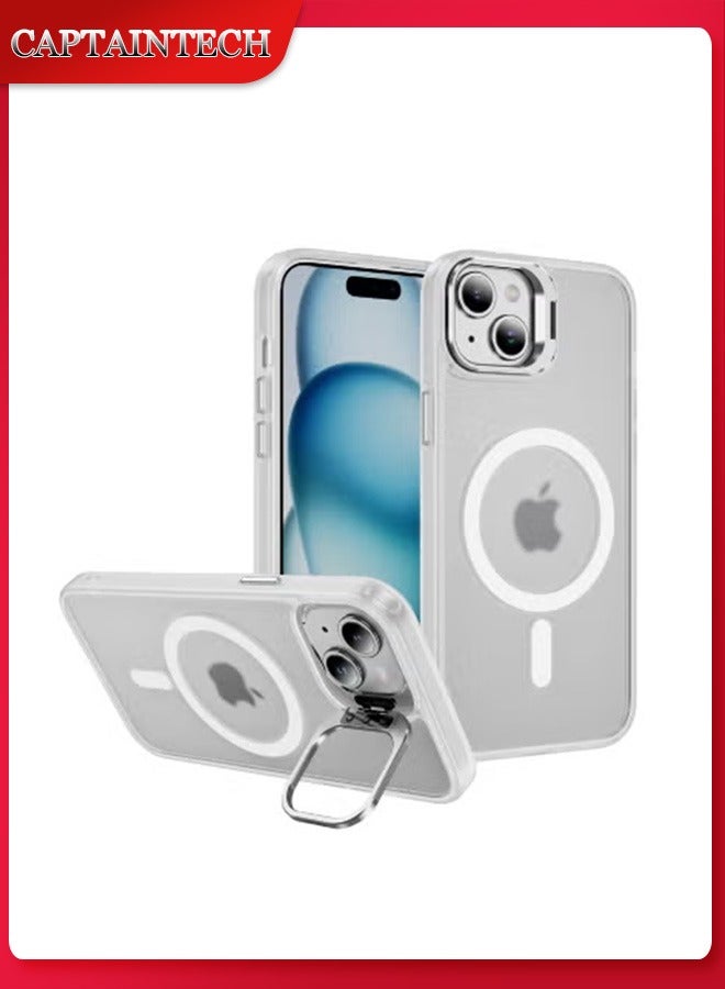 Captaintech iPhone 15 Case Compatible with MagSafe Grade Protective Case Built-In Stash Stand Phone Case Scratch-Resistant Back Cover Classic Series - Image 1