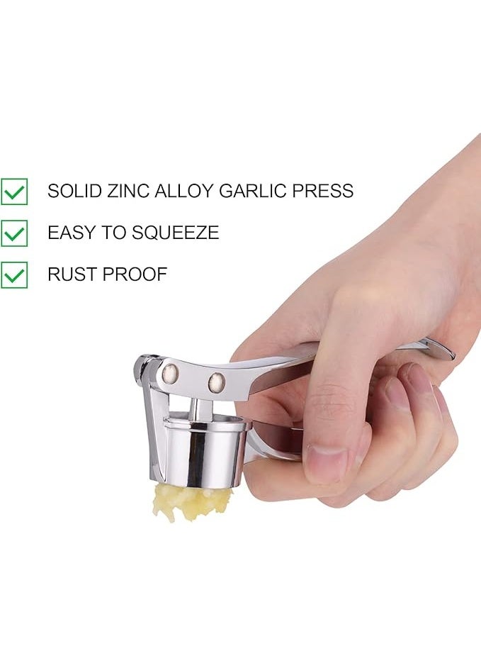 Jsdoin Professional Kitchen Garlic Press, Garlic Mincer Ginger Crusher UK, Peeler Squeezer Heavy Duty Garlic Presser,Garlic Crush, User-Friendly Garlic Chopper, Easy to Clean and Durable  - Image 4