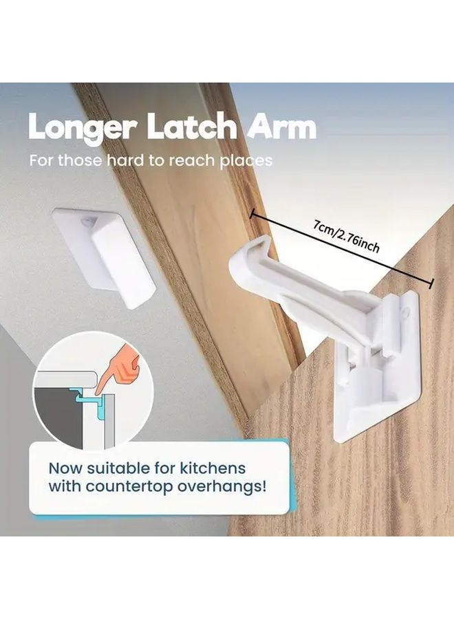 10pcs Black Hidden Safety Locks No Drilling Easy Installation For Kitchen Cabinets Drawers - Image 2