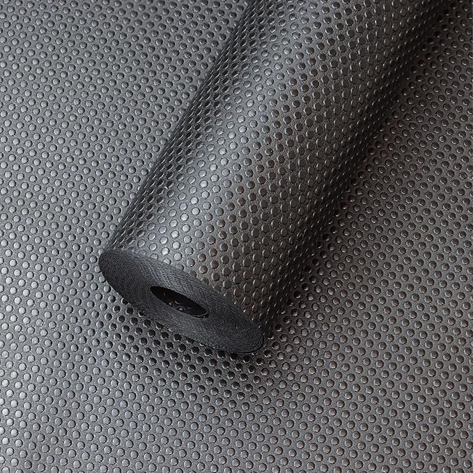 ElastPro Round Ultra Premium Range Ethylene Vinyl Acetate Round Bump Dots 1 mm Thick Anti-Slip EVA Mat (Black, 150 cm X 45 cm X 1mm, 1.5 Meter roll) - Image 1