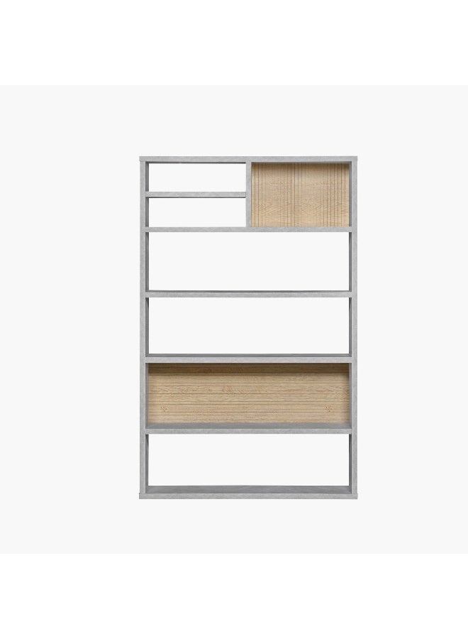 Home Box 5-Tier Grey Bookcase for Home - Image 2