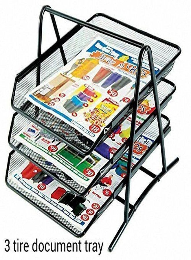 GBEX 3 Tier Document, File, Paper, Letter, Office, Desktop Tray/Organizer - Image 2