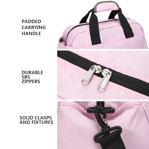 Ineetatu 14 inch Small Gym Bag for Women & Men, Mini Duffel Bag for Travel Sports Lightweight Carry On Bag, Pink - Image 5