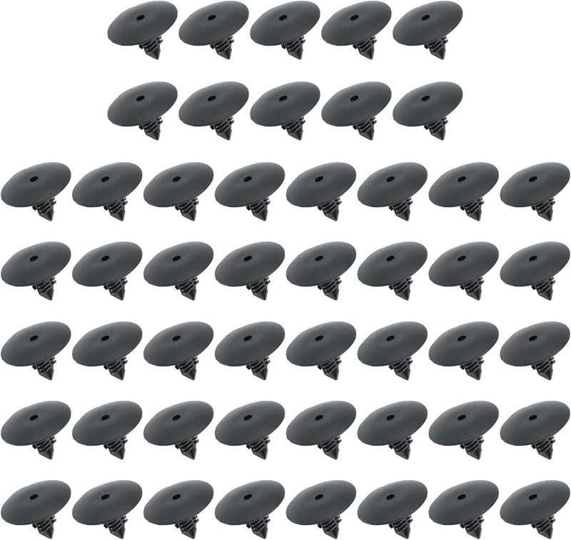 Create idea 50pcs Fender Liner Splash Guard Wheel Arch Lining Trim Panel Fixing Repairing Fastener Rivet Clips Compatible with Renault Cilo MK2 MK3 Scenic MK1 MK2 Megane Traic Black Plastic Easy assemble alternatives - Image 1