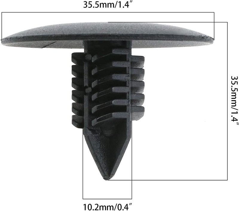 Create idea 50pcs Fender Liner Splash Guard Wheel Arch Lining Trim Panel Fixing Repairing Fastener Rivet Clips Compatible with Renault Cilo MK2 MK3 Scenic MK1 MK2 Megane Traic Black Plastic Easy assemble alternatives - Image 3