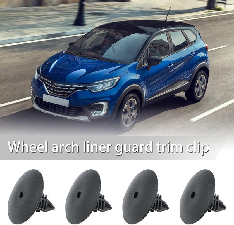 Create idea 50pcs Fender Liner Splash Guard Wheel Arch Lining Trim Panel Fixing Repairing Fastener Rivet Clips Compatible with Renault Cilo MK2 MK3 Scenic MK1 MK2 Megane Traic Black Plastic Easy assemble alternatives - Image 2