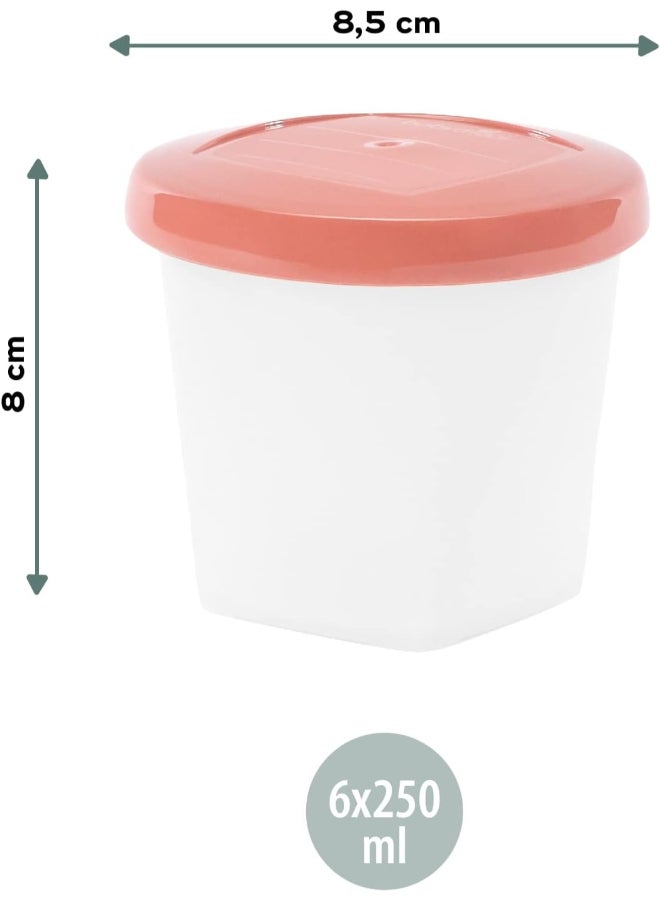 babymoov Biosourced Babybols - 6 X 250 Ml Food Storage Tubs, Eco - Friendly Design , Each Tub Has A Capacity of 250 Ml , Making Them Perfect For Portioning Homemade Baby Food, Snacks, Or Leftovers, Microwave And Freezer Safe , Easy To Clean, Stackable Design , Secure Lids - Image 5