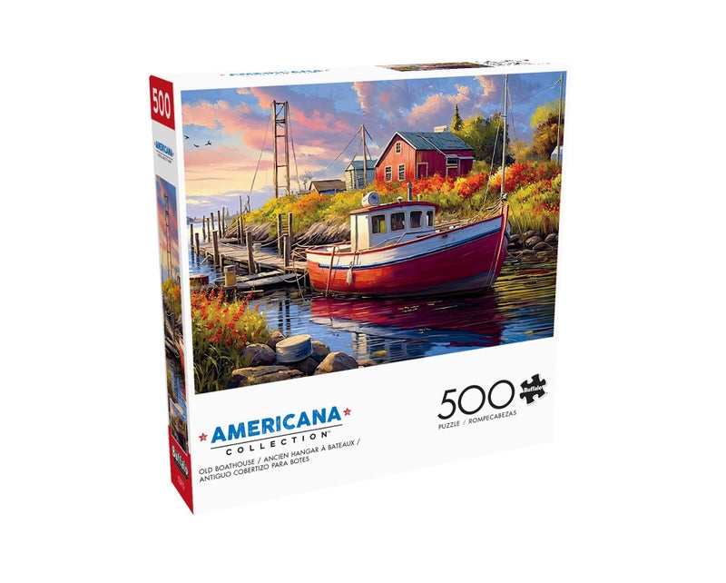 Buffalo Games - Imagine It Images - Old Boathouse - 500 Piece Jigsaw Puzzle for Adults -Challenging Puzzle Perfect for Game Nights - Finished Size is 21.25 x 15.00 - Image 3