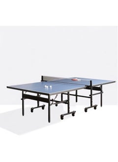 AL BADER Advantage Sports Table Tennis Table Foldable Ping Pong Table, TT Blue Table, International Big Size, Quickplay 10 Minute Assembly With Playback Mode (Blue)  - Image 1